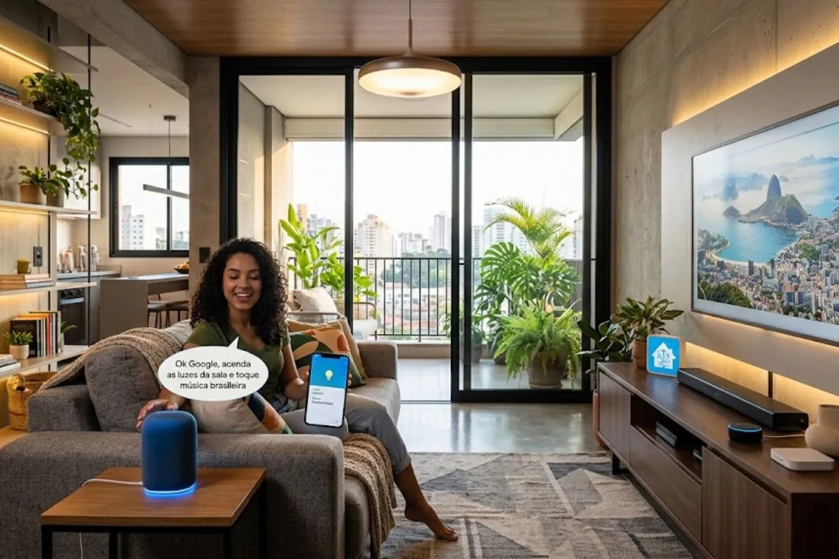 casa inteligente com automação residencial e controle de energia