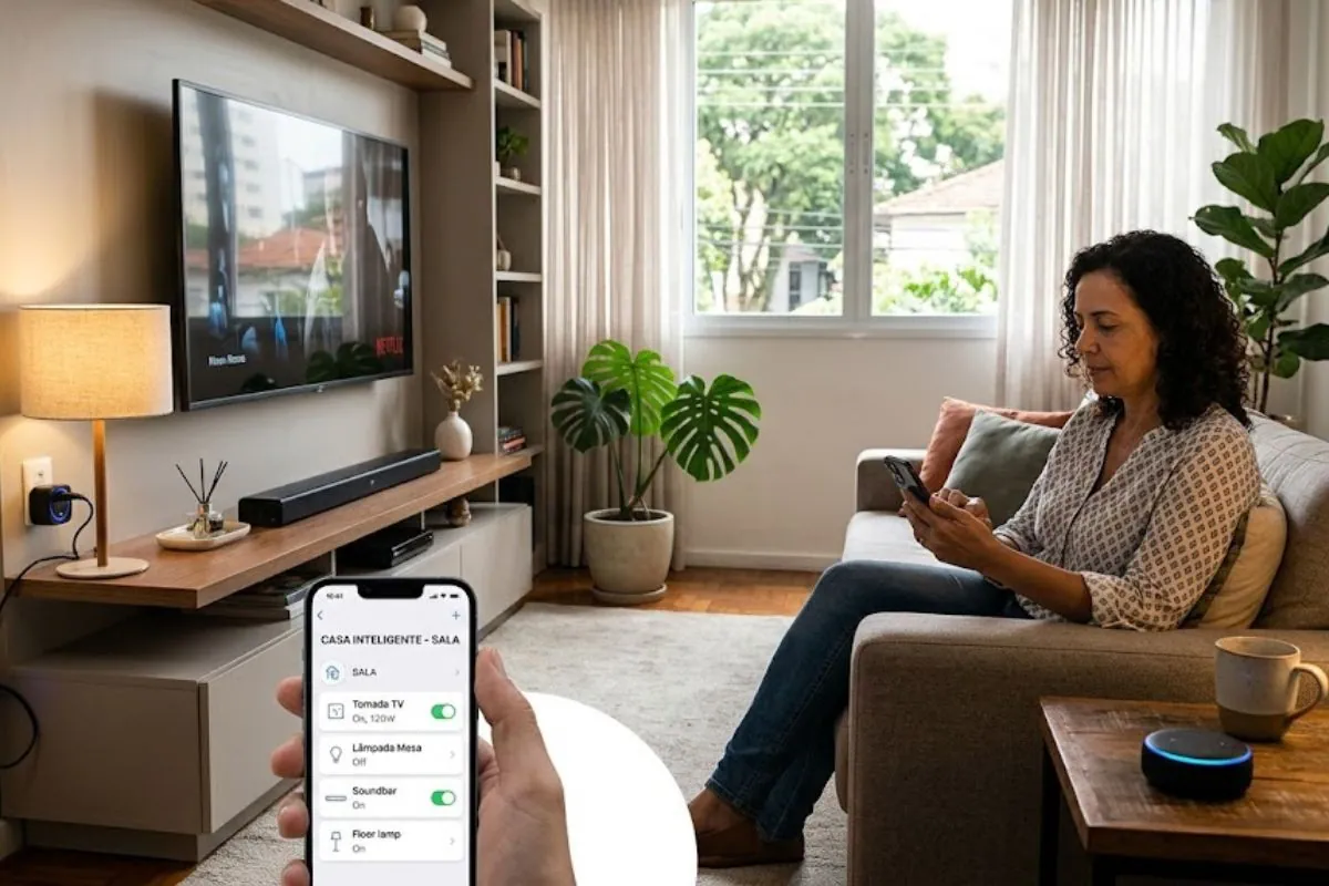 tomadas inteligentes instaladas em casa ajudando a economizar energia