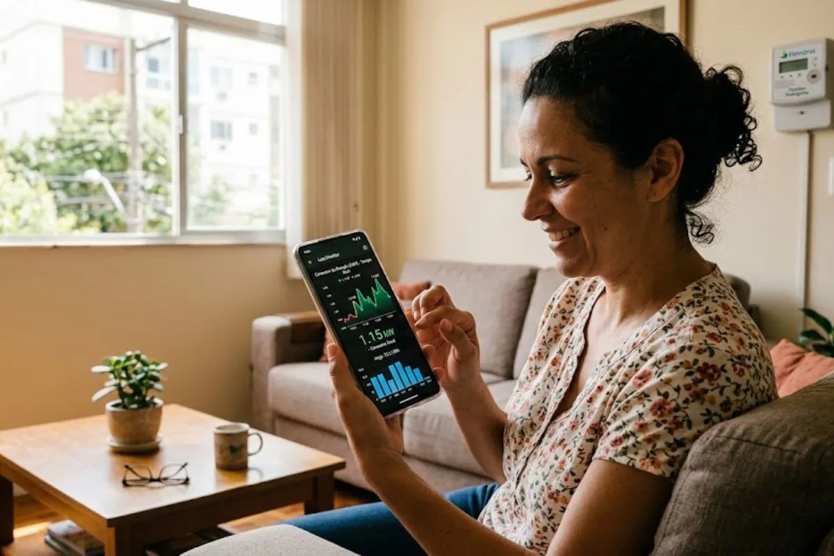 monitoramento de consumo de energia em tempo real pelo celular