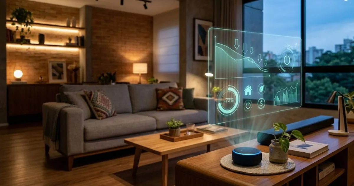 Alexa automatizando economia de energia em casa
